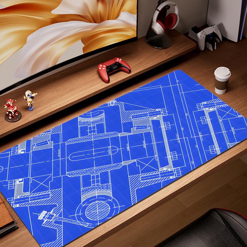 Gaming Accessories Drawing - Mouse Pad Gaming Accessory Mechanical Drawings