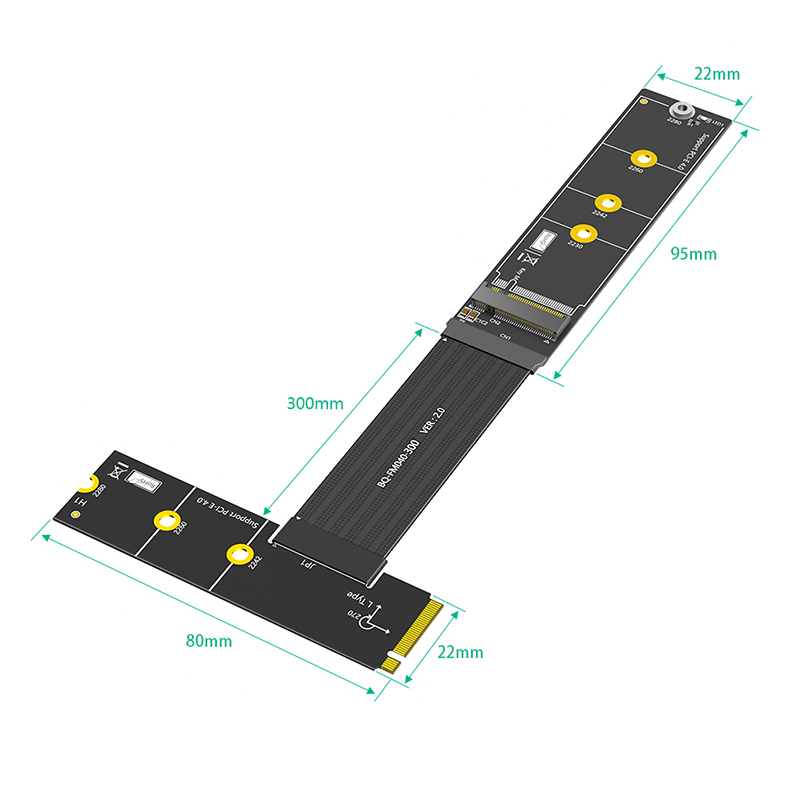 30CM M.2 NVME 4.0 Extension Ca - Pcie Extension Cable recension och pris