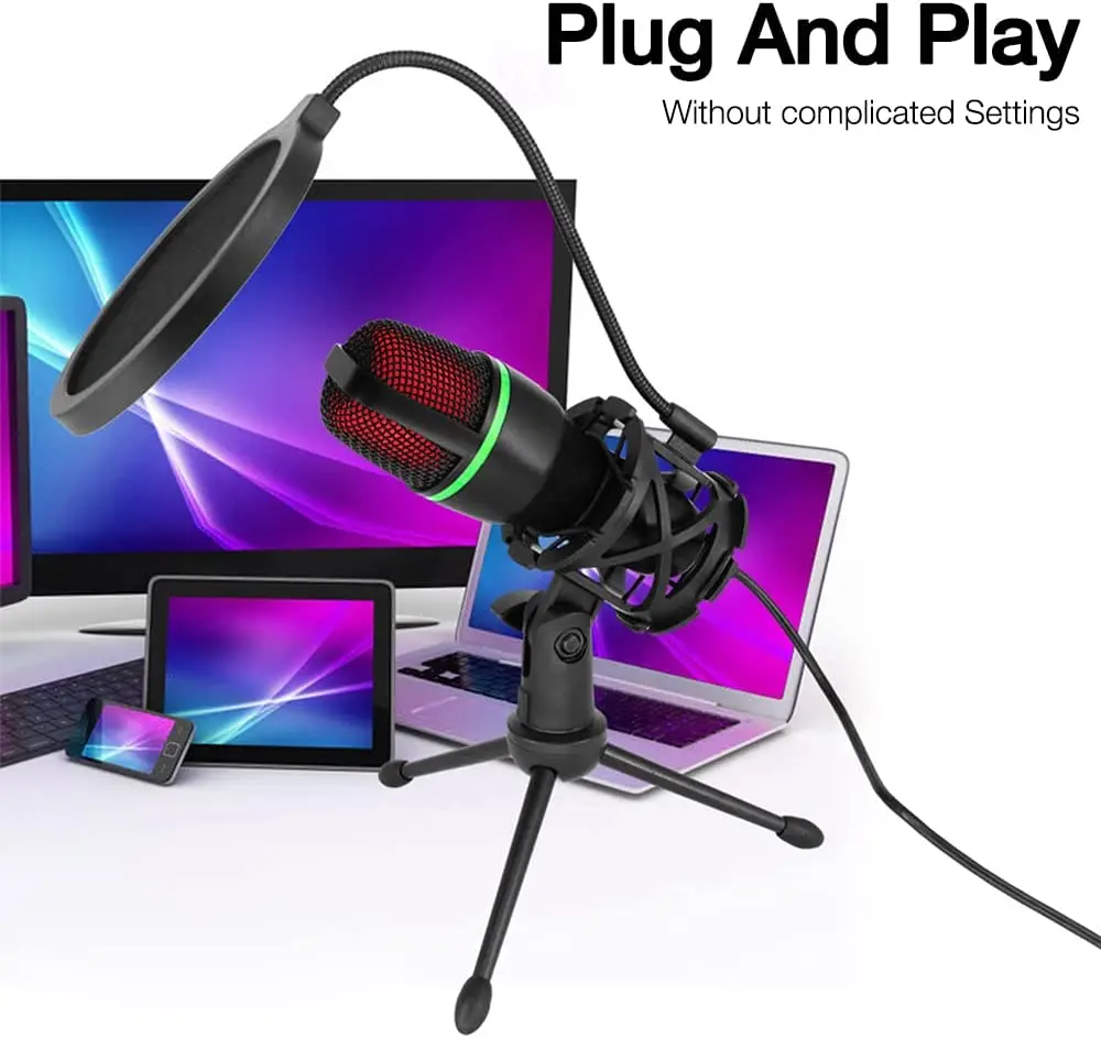 Condenser Microphone USB Wired - Youtube Gaming Accessories recension och pris