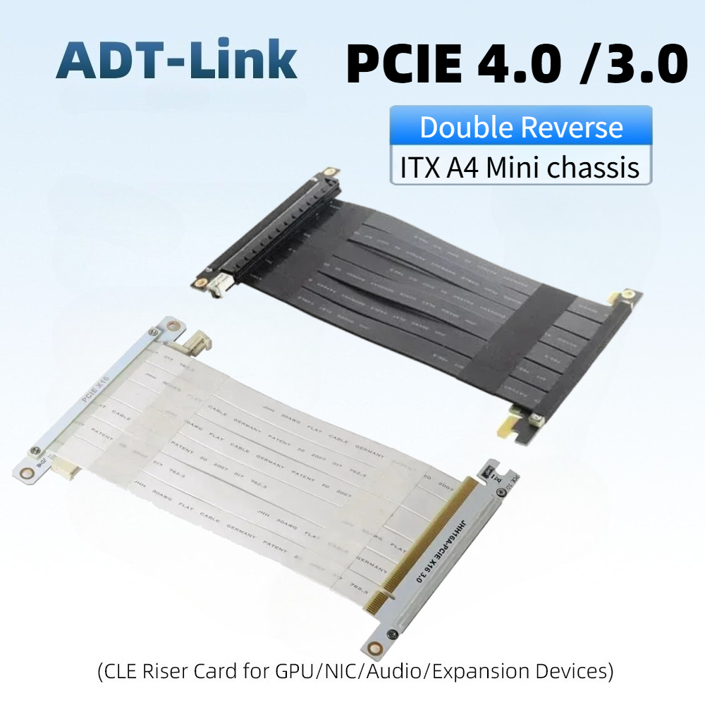 Black&White Double Reverse Gra - Pcie Extension Cable recension och pris