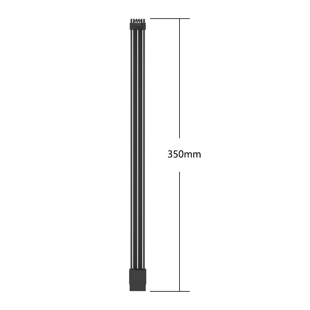 Black White 600W 12VHPWR Male  - Pcie Extension Cable recension och pris