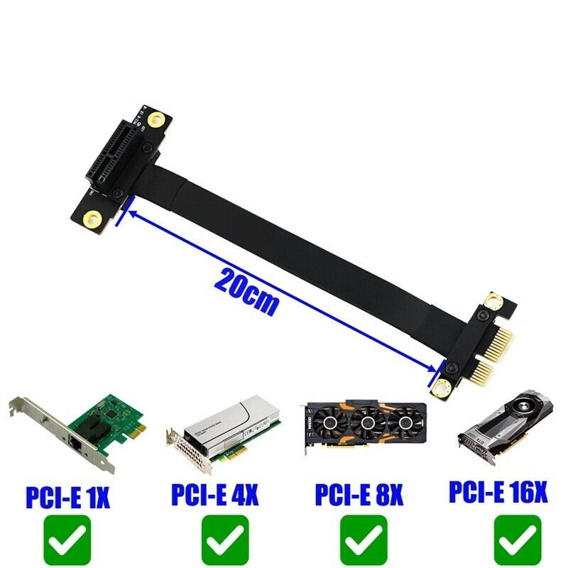 90 Degree Pci-E Pci Express 1X - Pcie Extension Cable recension och pris