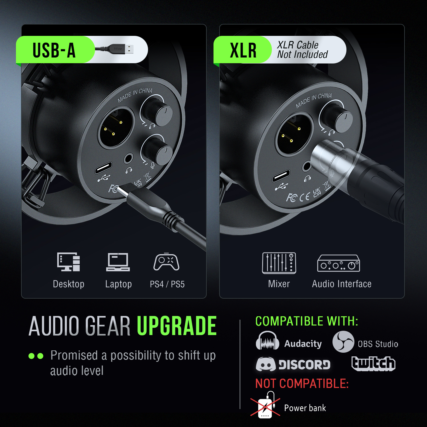 FIFINE USB/XLR Dynamic Microph - Youtube Gaming Accessories recension och pris