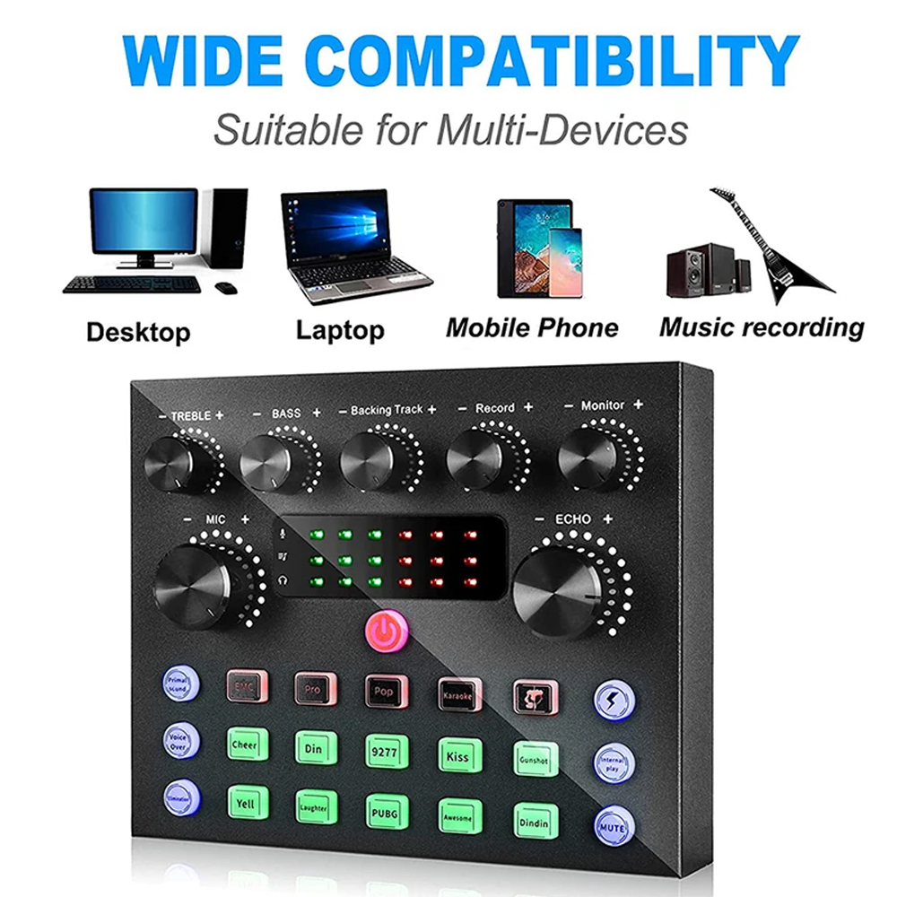 V8S Live Sound Card Equipment  - Youtube Gaming Accessories recension och pris