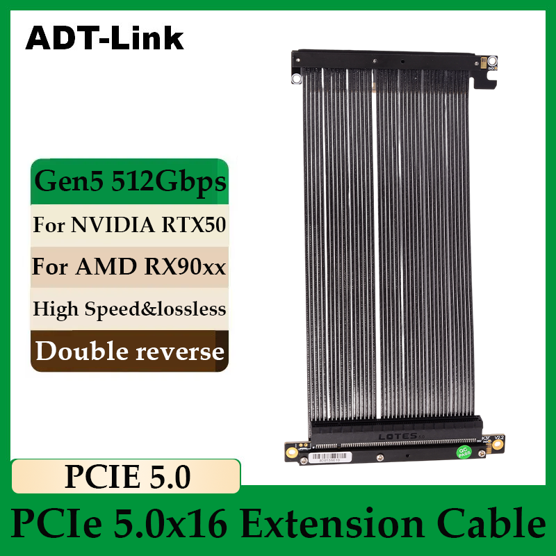 ADT-Link PCIe 5.0 x16 Double R - Pcie Extension Cable recension och pris