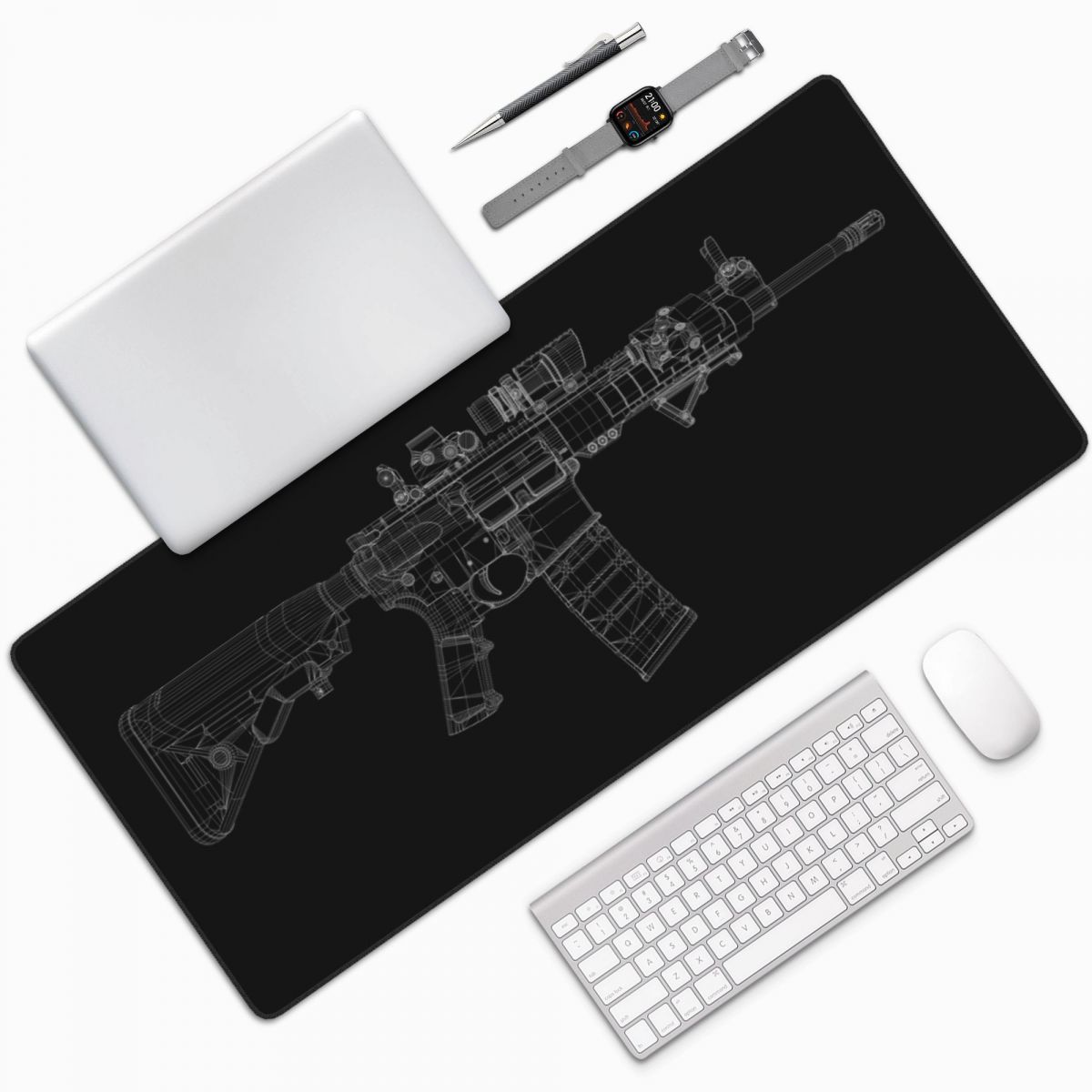 Large Mouse Pad Gun Mechanical - Gaming Accessories Drawing recension och pris