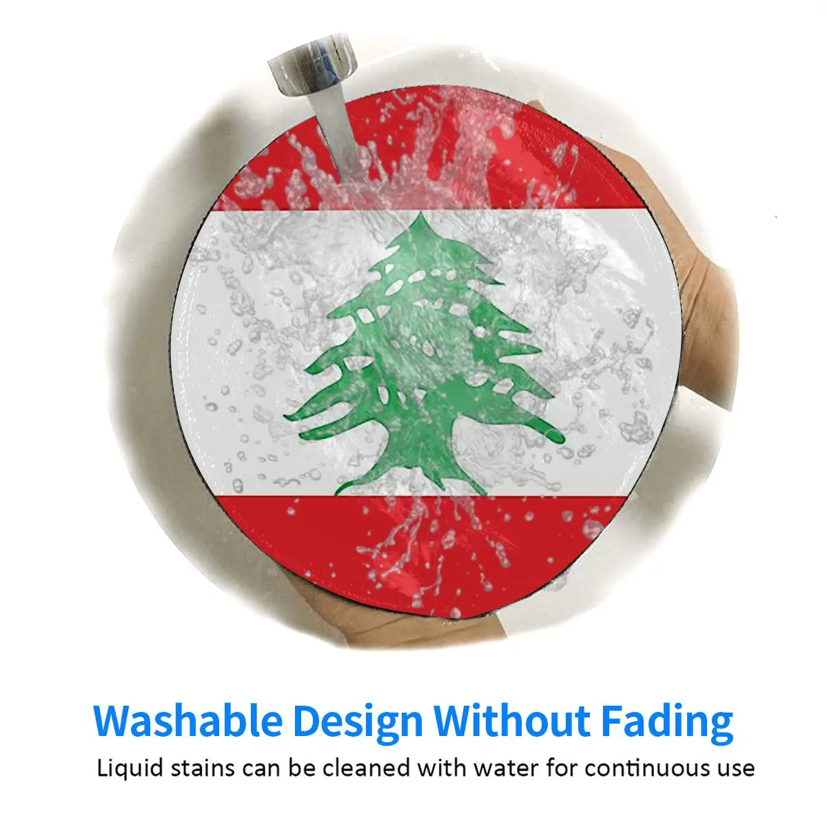 Flag Of Lebanon Round Mouse Pa - Gaming Accessories Lebanon recension och pris