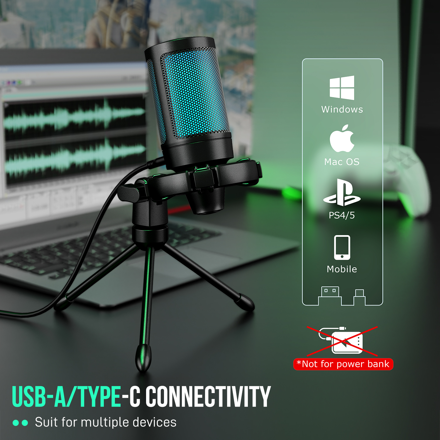 AmpliGame by FIFINE RGB USB Ga - Youtube Gaming Accessories recension och pris